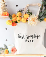 Best Grandma Ever Cotton Canvas Tote Bag - The Cotton and Canvas Co.