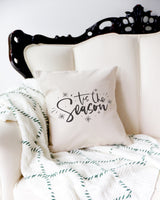 Tis The Season Christmas Holiday Pillow Cover - The Cotton and Canvas Co.