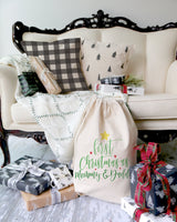 Black and White Plaid Cotton Canvas Christmas Holiday Pillow Cover - The Cotton and Canvas Co.