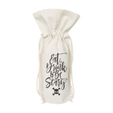 Eat, Drink and Be Scary Cotton Canvas Wine Bag - The Cotton and Canvas Co.