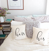 His and Hers Pillow Covers, 2-Pack - The Cotton and Canvas Co.
