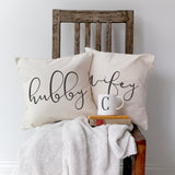 Hubby and Wifey Pillow Covers, 2-Pack - The Cotton and Canvas Co.