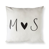 Personalized Couple Monogram with Heart Pillow Cover - The Cotton and Canvas Co.