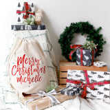 Personalized Merry Christmas Santa Sack - The Cotton and Canvas Co.