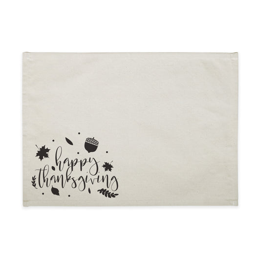 Happy Thanksgiving Canvas Place Mat - The Cotton and Canvas Co.