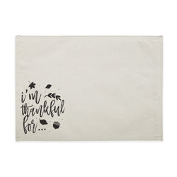 I'm Thankful For...Cotton Canvas Place Mat - The Cotton and Canvas Co.
