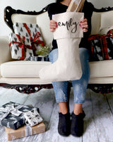 Personalized Name Christmas Stocking - The Cotton and Canvas Co.