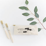 Make Up Brush Graphics Cotton Canvas Pencil Case and Travel Pouch - The Cotton and Canvas Co.