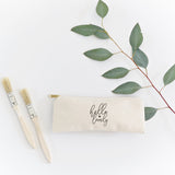 Hello Lovely Cotton Canvas Pencil Case and Travel Pouch - The Cotton and Canvas Co.
