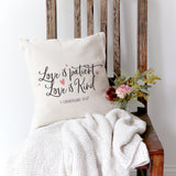Love is patient. Love is kind. 1 Corinthians 13:47 Pillow Cover - The Cotton and Canvas Co.