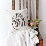 You Make My Heart Smile Pillow Cover - The Cotton and Canvas Co.