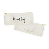 Dream Big Cotton Canvas Pencil Case and Travel Pouch - The Cotton and Canvas Co.