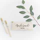 Bridesmaid Personalized Cotton Canvas Pencil Case and Travel Pouch - The Cotton and Canvas Co.
