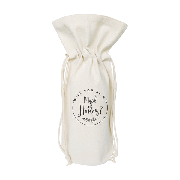 The Cotton and Canvas Co. Will You Be My Maid of Honor? Cotton Canvas Wine Bag