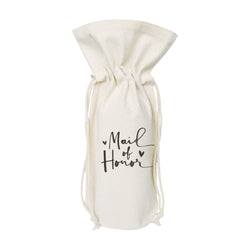 Maid of Honor Cotton Canvas Wine Bag - The Cotton and Canvas Co.