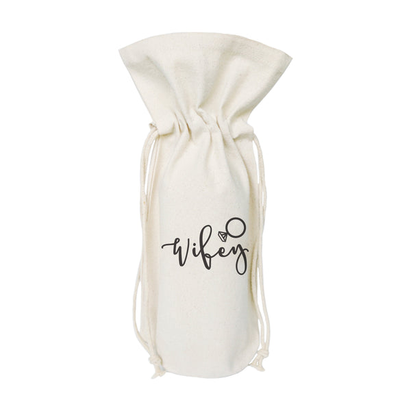 The Cotton and Canvas Co. Wifey Cotton Canvas Wine Bag