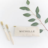 Personalized Modern Name Pencil Case and Travel Pouch - The Cotton and Canvas Co.