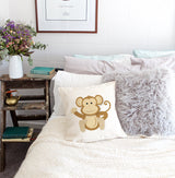 Monkey Baby Pillow Cover - The Cotton and Canvas Co.
