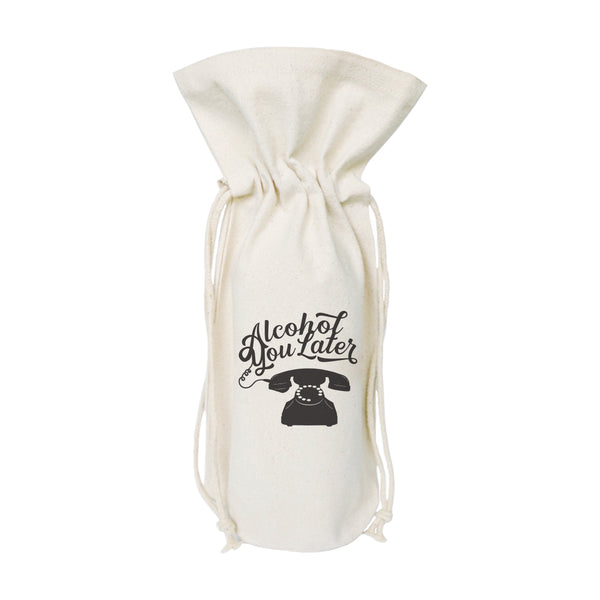 The Cotton and Canvas Co. Alcohol You Later Cotton Canvas Wine Bag