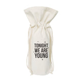 Tonight We Are Young Cotton Canvas Wine Bag - The Cotton and Canvas Co.