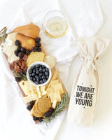 Tonight We Are Young Cotton Canvas Wine Bag - The Cotton and Canvas Co.
