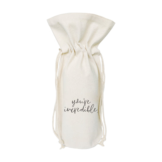 You're Incredible Cotton Canvas Wine Bag - The Cotton and Canvas Co.