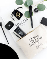 Let Your Light Shine, Matthew 5:16 Cotton Canvas Cosmetic Bag - The Cotton and Canvas Co.