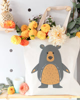 Bear Cotton Canvas Tote Bag - The Cotton and Canvas Co.