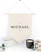 Personalized Modern Name Hanging Wall Banner - The Cotton and Canvas Co.