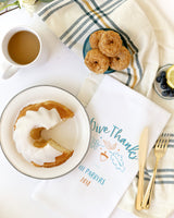 Personalized Give Thanks Kitchen Tea Towel - The Cotton and Canvas Co.