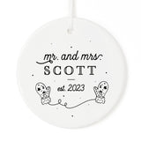 Personalized Mr. & Mrs. with Last Name and Est. Date Christmas Ornament