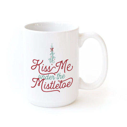 Kiss Me Under the Mistletoe Coffee Mug - The Cotton and Canvas Co.