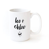 Heart and Seek Personalized Couple Names Coffee Mug - The Cotton and Canvas Co.