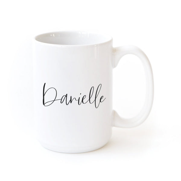 The Cotton and Canvas Co. Sweet Script Personalized Name Coffee Mug