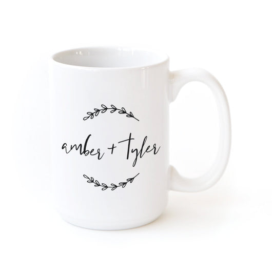 Vive L’amour Personalized Couple Names Coffee Mug - The Cotton and Canvas Co.