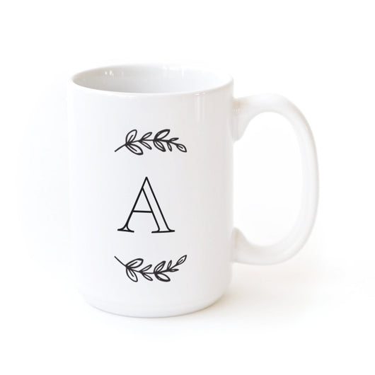 Manhattan Wreath Personalized Monogram Coffee Mug - The Cotton and Canvas Co.