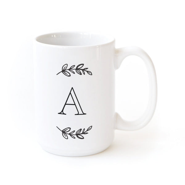 The Cotton and Canvas Co. Manhattan Wreath Personalized Monogram Coffee Mug
