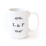 Forever Yours Couple Monogram Personalized Coffee Mug - The Cotton and Canvas Co.