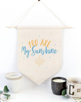 You Are My Shine, Blue and Yellow Hanging Wall Banner - The Cotton and Canvas Co.
