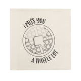 I Miss You a Waffle Lot Canvas Kitchen Wall Art - The Cotton and Canvas Co.