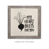 My Heart Beets for You Canvas Kitchen Wall Art - The Cotton and Canvas Co.
