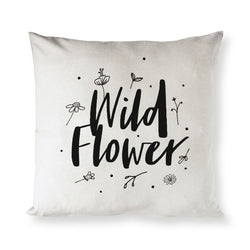 Wild Flower Baby Cotton Canvas Pillow Cover - The Cotton and Canvas Co.