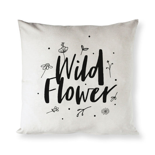 Wild Flower Baby Cotton Canvas Pillow Cover - The Cotton and Canvas Co.