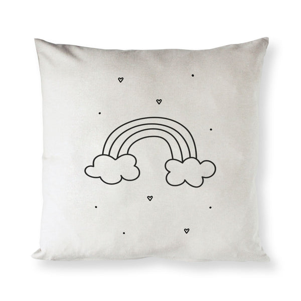 The Cotton and Canvas Co. Rainbow Baby Cotton Canvas Pillow Cover
