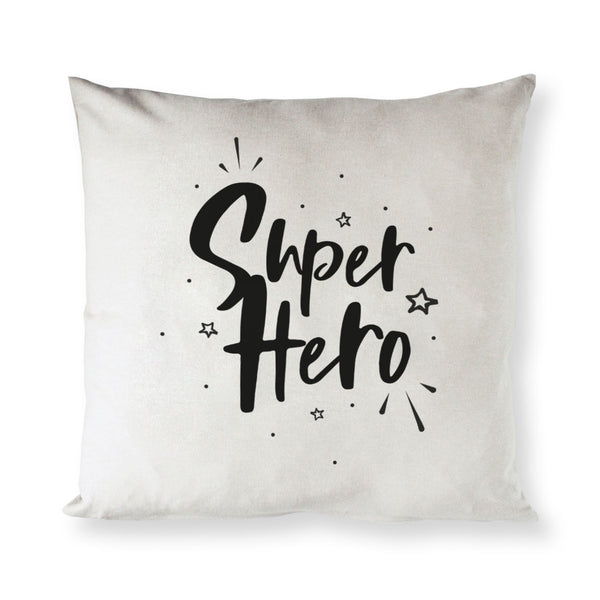 The Cotton and Canvas Co. Super Hero Baby Cotton Canvas Pillow Cover