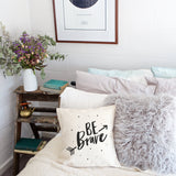 Be Brave Baby Cotton Canvas Pillow Cover - The Cotton and Canvas Co.