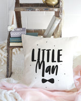 Little Man Baby Cotton Canvas Pillow Cover - The Cotton and Canvas Co.