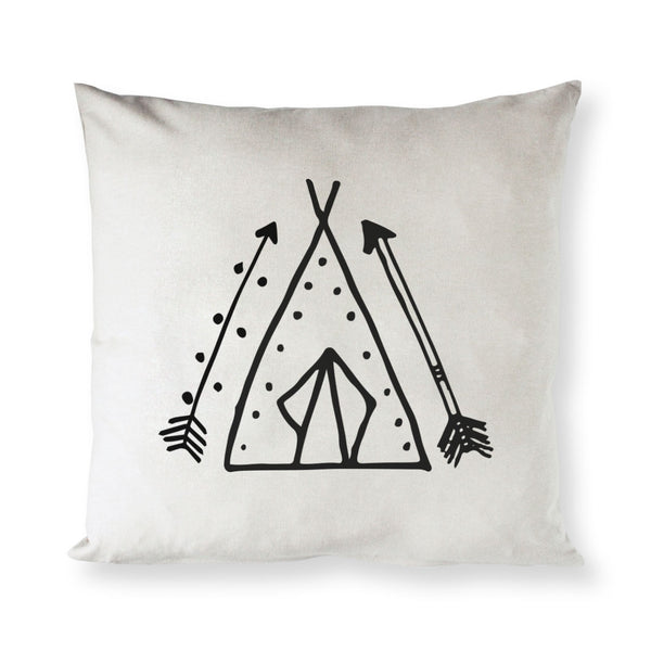 The Cotton and Canvas Co. Tee Pee Tribal Baby Cotton Canvas Pillow Cover