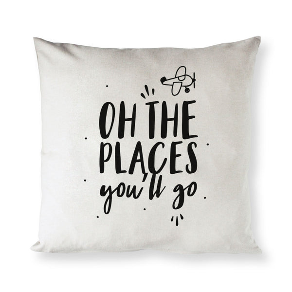 The Cotton and Canvas Co. Oh the Places You'll Go Baby Cotton Canvas Pillow Cover