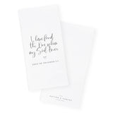 I Have Found the One Whom My Soul Loves, Song of Solomon 3:4 Cotton Canvas Scripture, Bible Kitchen Tea Towel - The Cotton and Canvas Co.